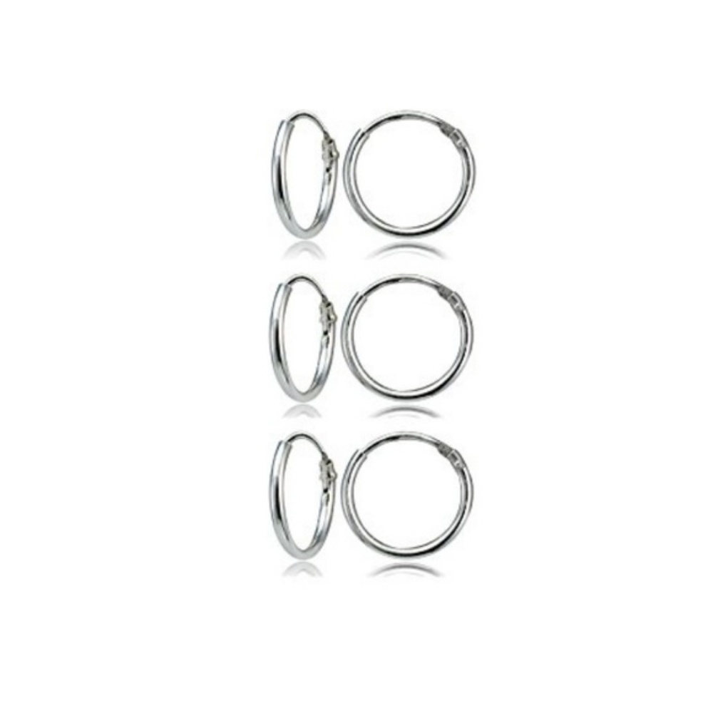 Sterling Silver Small Endless 10mm Round Unisex - Picture 3 of 8